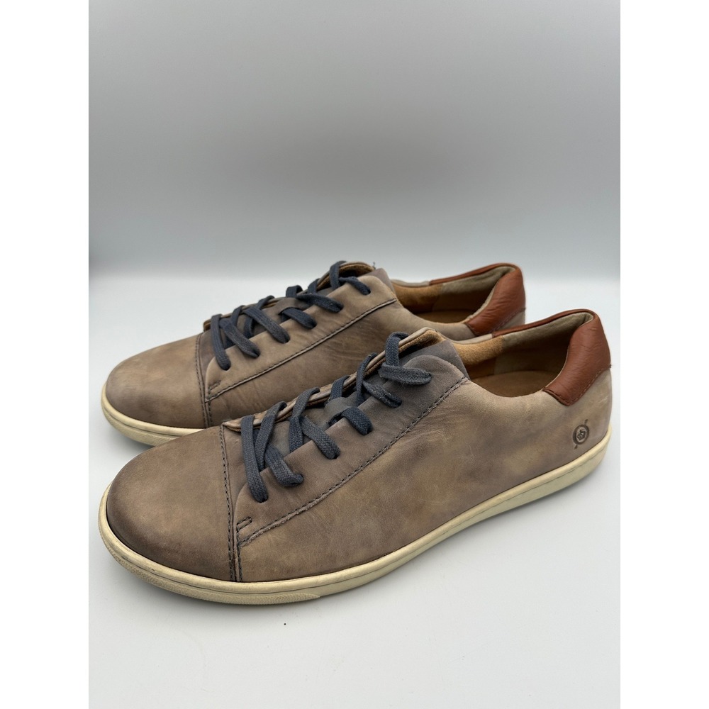 Born Leather Retro Sneakers Mens 11.5M Gray Brown Rugged Luxury Earthy Shoes
